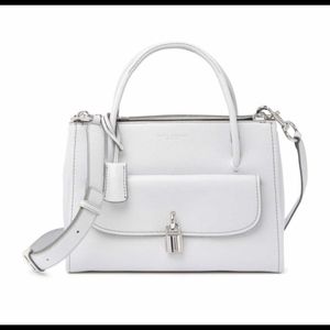 NWT Marc Jacobs Lock That Leather Tote Grey Bag